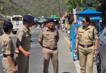 एसएसपी श्वेता चौबे ने किया यात्रा मार्ग का जमीनी निरीक्षण