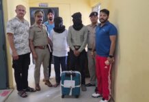 पांच किलो चरस सहित दो गिरफ्तार