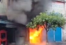 स्पेयर पार्ट्स की दुकान में लगी आग, लाखों का सामान स्वाह