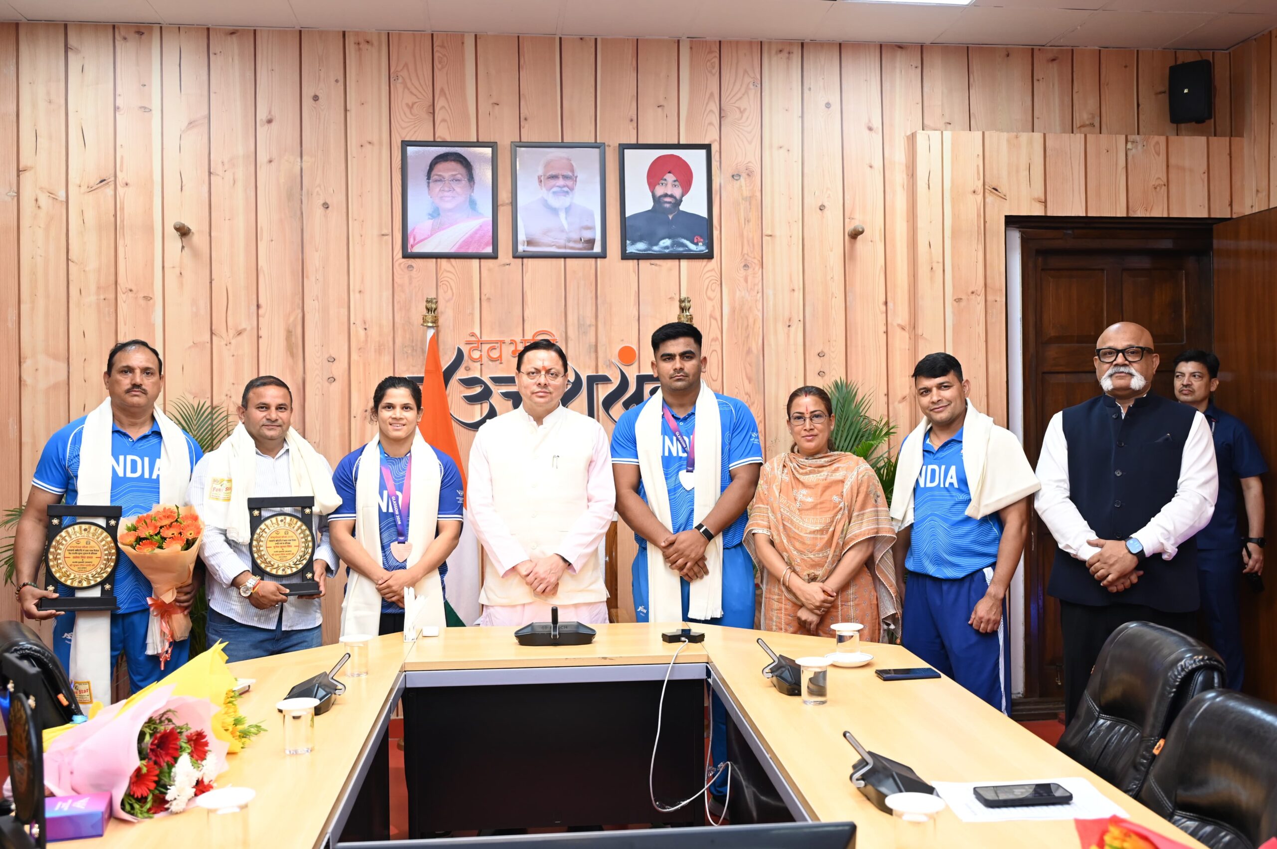 कॉमनवेल्थ गेम्स 2026 के उत्तराखंड के पदक विजेताओं और प्रशिक्षकों को मुख्यमंत्री धामी ने किया सम्मानित