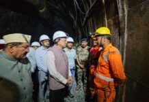मुख्यमंत्री ने टीएचडीसी टनल हादसे का किया स्थलीय निरीक्षण, रेस्क्यू अभियान का लिया जायजा