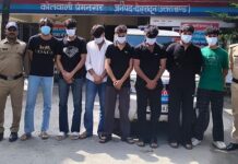 सार्वजनिक स्थान पर हुड़दंग करने वाले 7 युवक गिरफ्तार